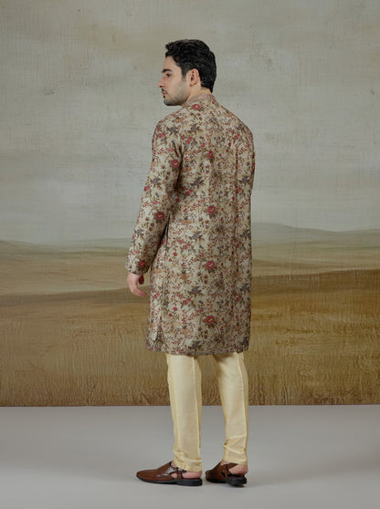 Mehandi Embroidered Kurta Pajama | Virasana