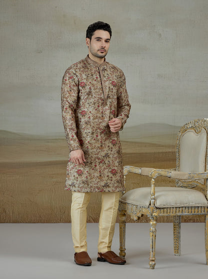 Mehandi Embroidered Kurta Pajama | Virasana