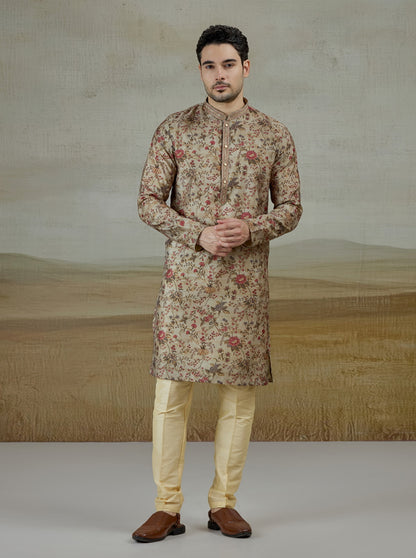 Mehandi Embroidered Kurta Pajama | Virasana