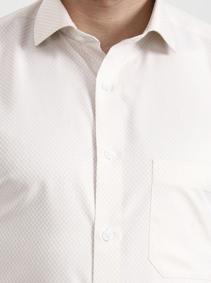 Fawn Solid Slim Fit Formal Shirt | Greenfibre