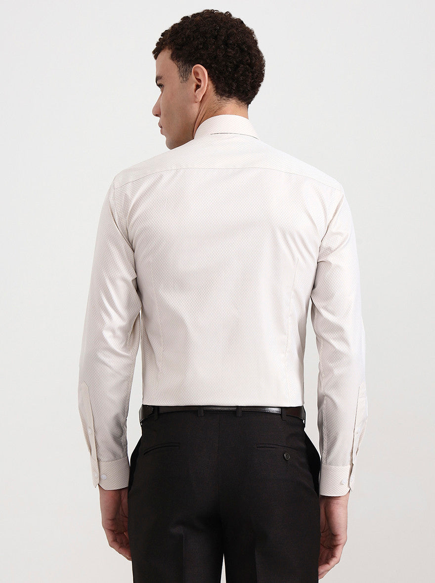 Fawn Solid Slim Fit Formal Shirt | Greenfibre