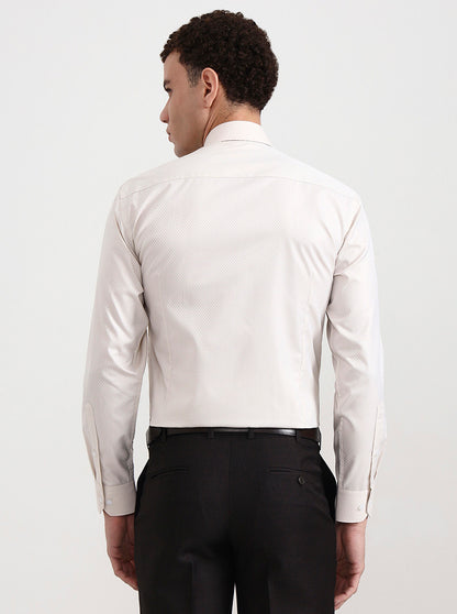Fawn Solid Slim Fit Formal Shirt | Greenfibre
