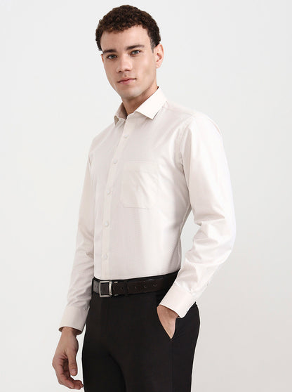 Fawn Solid Slim Fit Formal Shirt | Greenfibre