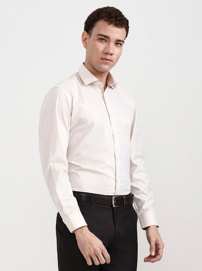 Fawn Solid Slim Fit Formal Shirt | Greenfibre