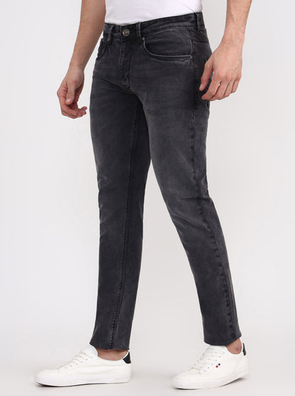 Mid Grey Washed Slim Fit Jeans | JadeBlue