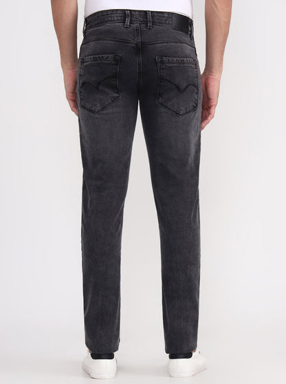 Mid Grey Washed Slim Fit Jeans | JadeBlue