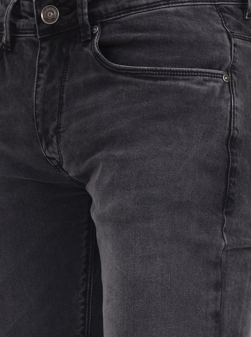 Mid Grey Washed Slim Fit Jeans | JadeBlue