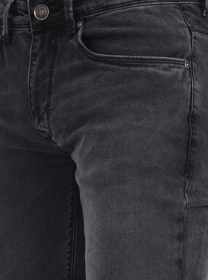 Mid Grey Washed Slim Fit Jeans | JadeBlue