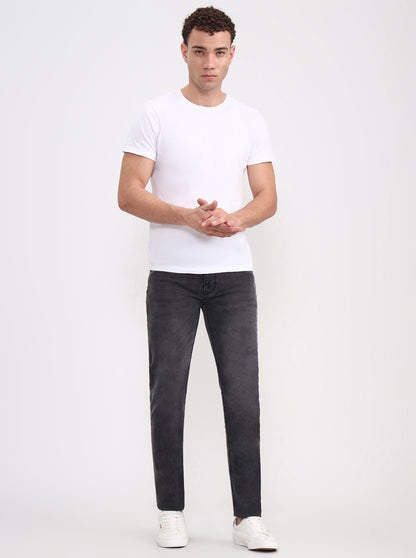 Mid Grey Washed Slim Fit Jeans | JadeBlue