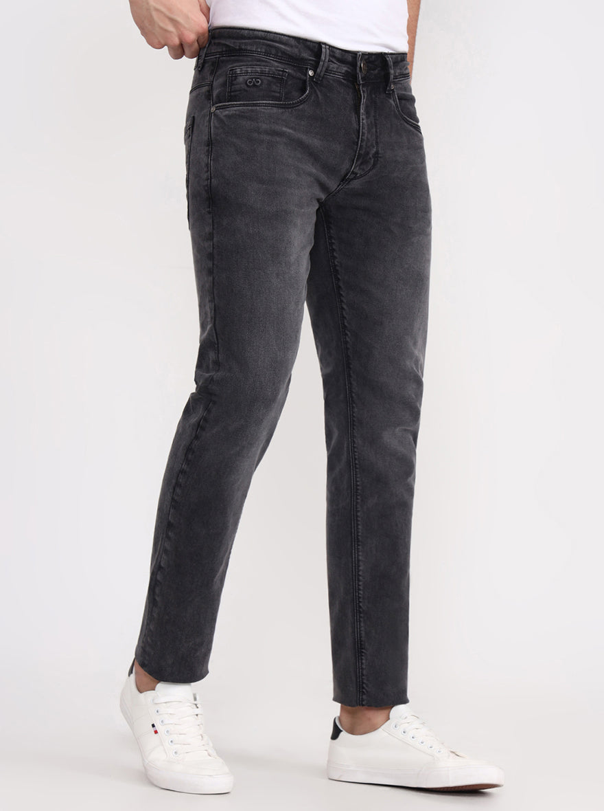 Mid Grey Washed Slim Fit Jeans | JadeBlue