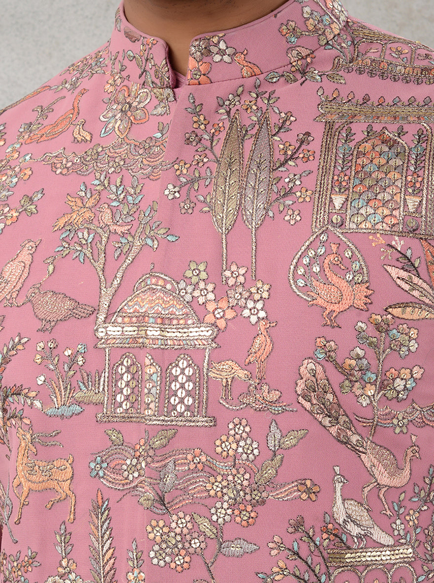 Pink Bandhgala Jacket | TULA