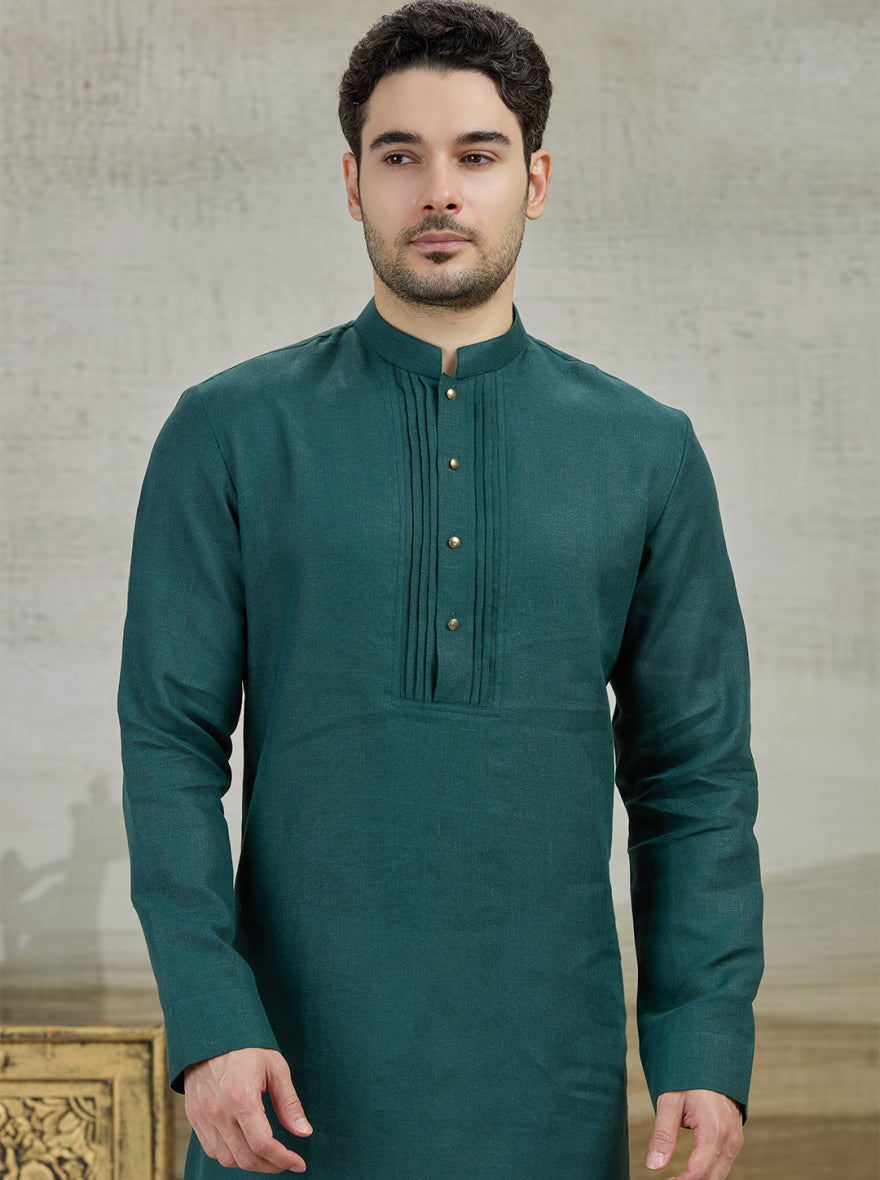 Green Solid Kurta | TULA