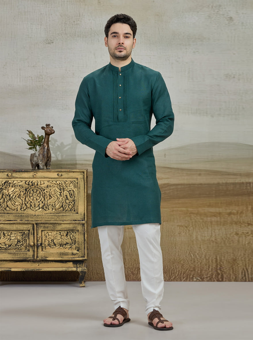 Green Solid Kurta | TULA