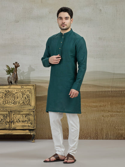 Green Solid Kurta | TULA