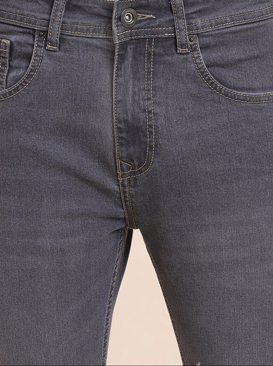 Mid Grey Washed Urban Fit Jeans | Greenfibre