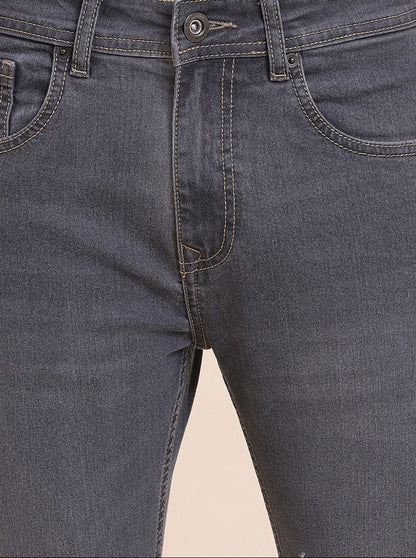 Mid Grey Washed Urban Fit Jeans | Greenfibre