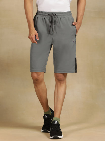 Mid Grey Solid Slim Fit Shorts | Jade Play