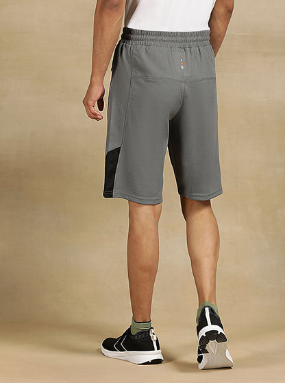 Mid Grey Solid Slim Fit Shorts | Jade Play