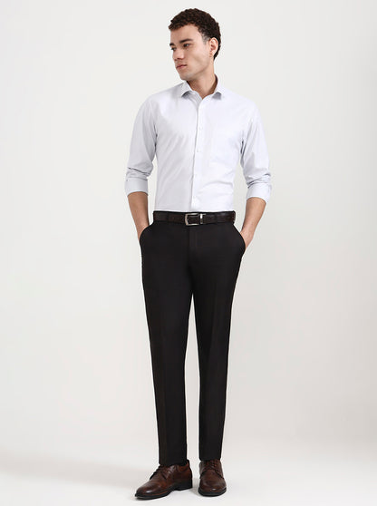Grey Solid Slim Fit Formal Shirt | Greenfibre