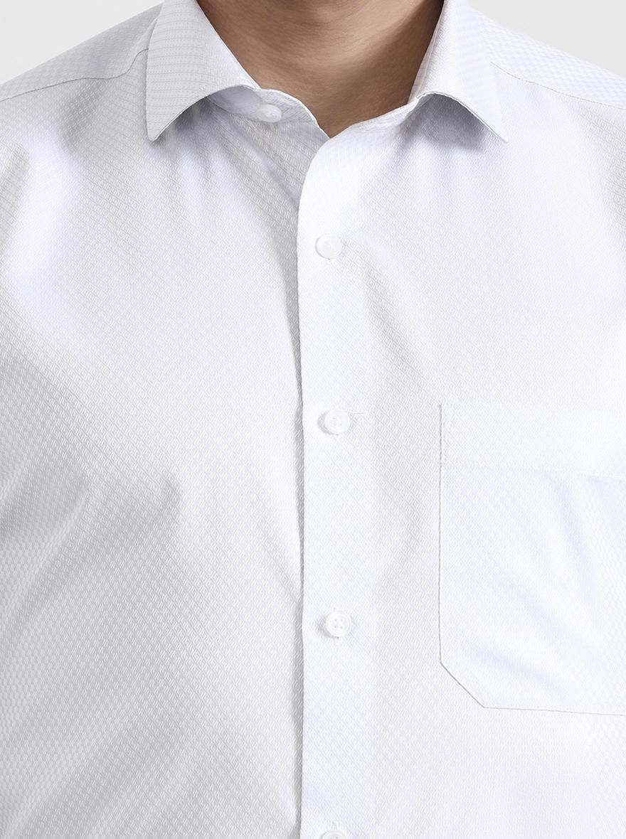 Grey Solid Slim Fit Formal Shirt | Greenfibre