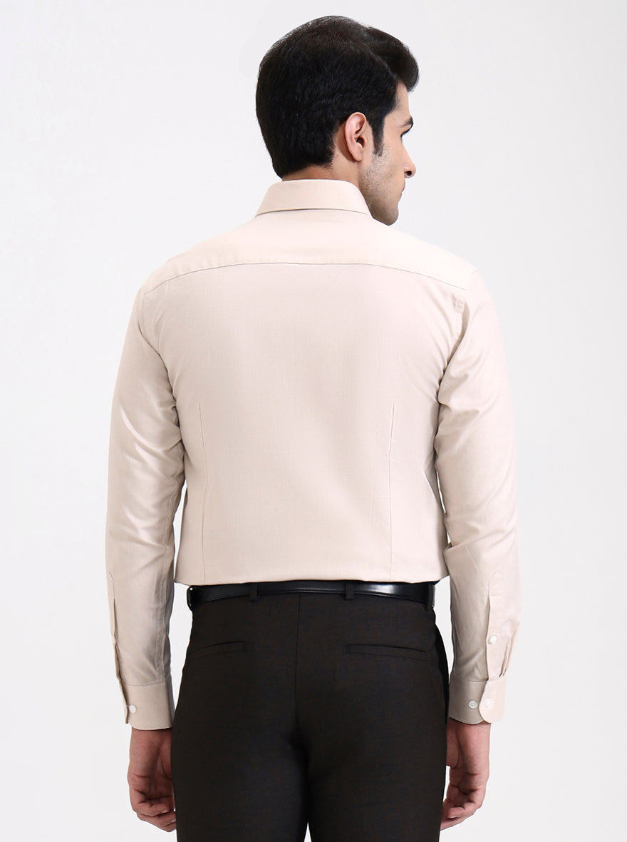 Fawn Solid Slim Fit Formal Shirt | Metal