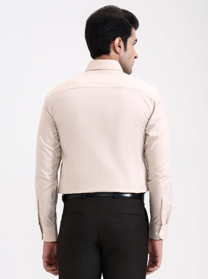 Fawn Solid Slim Fit Formal Shirt | Metal