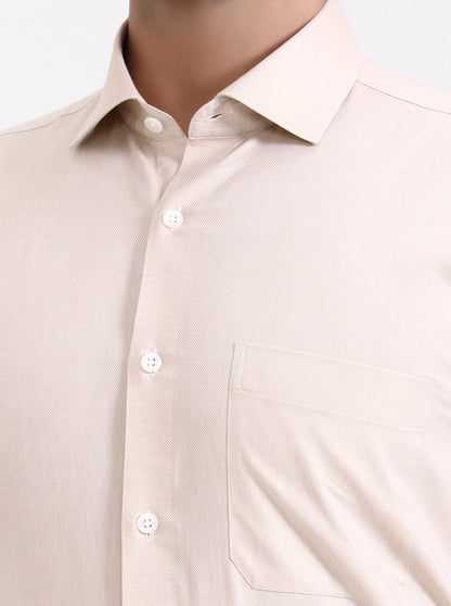 Fawn Solid Slim Fit Formal Shirt | Metal