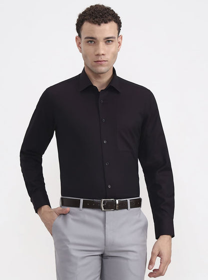 Wine Solid Regular Fit Formal Shirt | JadeBlue