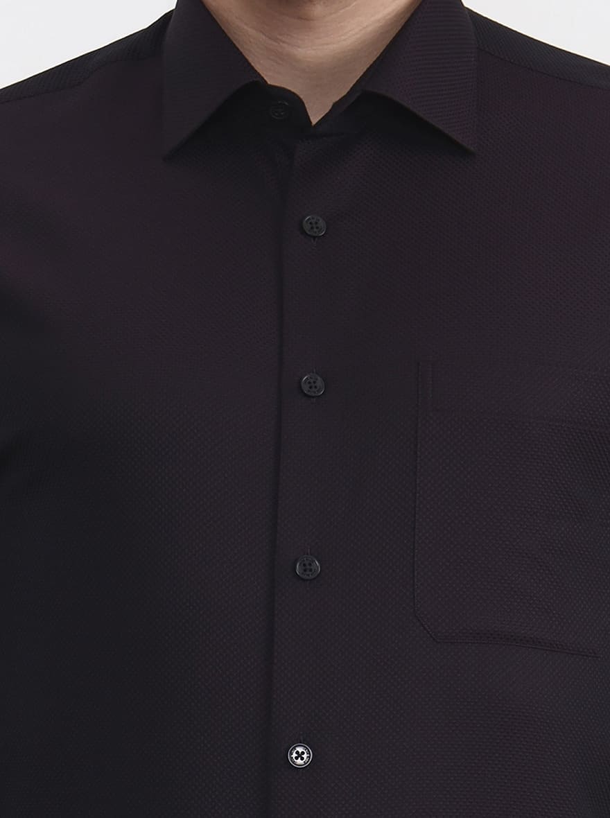 Wine Solid Regular Fit Formal Shirt | JadeBlue