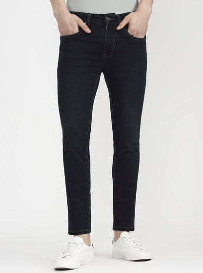 Deep Indigo Blue Solid Rider Fit Jeans | JadeBlue