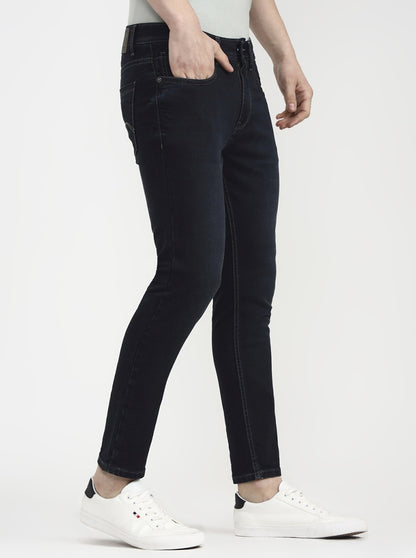 Deep Indigo Blue Solid Rider Fit Jeans | JadeBlue