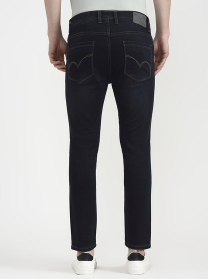 Deep Indigo Blue Solid Rider Fit Jeans | JadeBlue