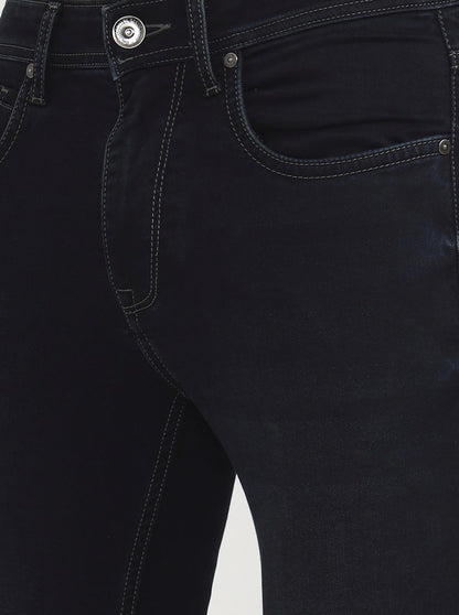 Deep Indigo Blue Solid Rider Fit Jeans | JadeBlue