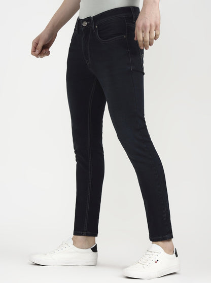 Deep Indigo Blue Solid Rider Fit Jeans | JadeBlue