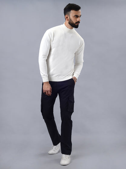 Black Solid Slim Fit Cargo Pant | JadeBlue