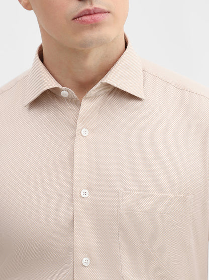 Fawn Solid Slim Fit Formal Shirt | Metal
