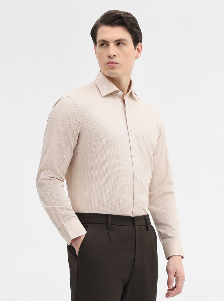 Fawn Solid Slim Fit Formal Shirt | Metal