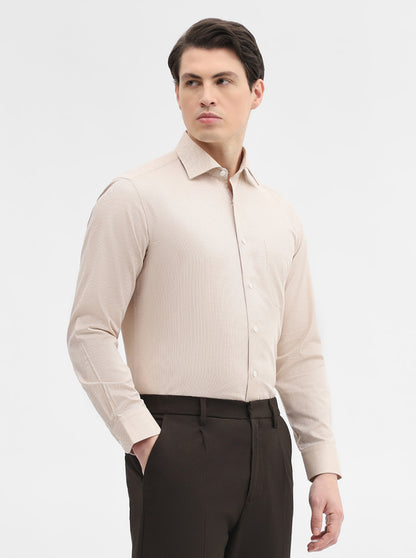 Fawn Solid Slim Fit Formal Shirt | Metal