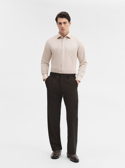Fawn Solid Slim Fit Formal Shirt | Metal