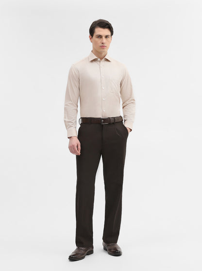 Fawn Solid Slim Fit Formal Shirt | Metal