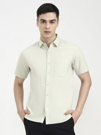 Pista Solid Slim Fit Casual Shirt | Greenfibre