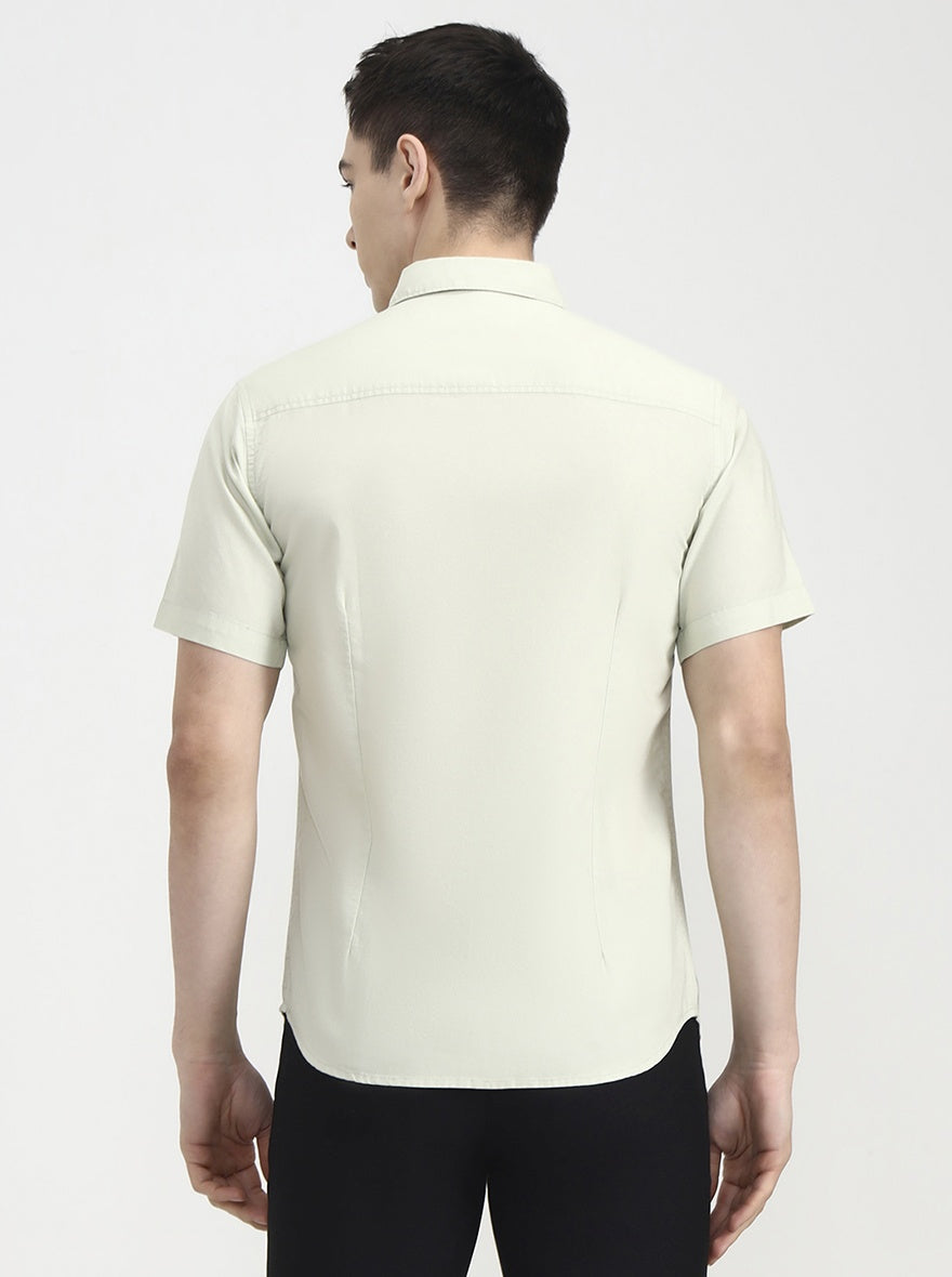 Pista Solid Slim Fit Casual Shirt | Greenfibre