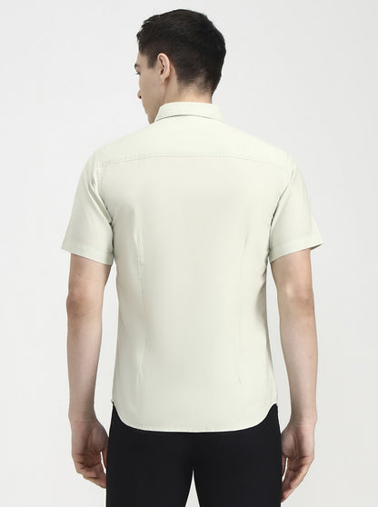 Pista Solid Slim Fit Casual Shirt | Greenfibre