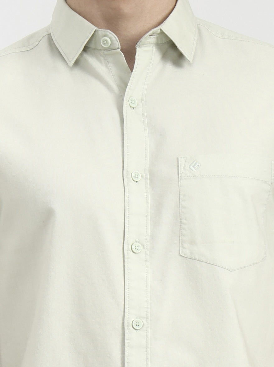 Pista Solid Slim Fit Casual Shirt | Greenfibre