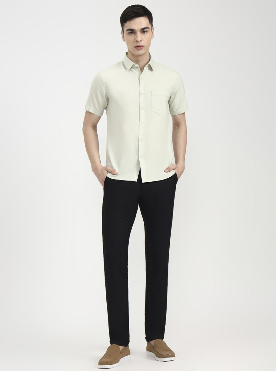 Pista Solid Slim Fit Casual Shirt | Greenfibre