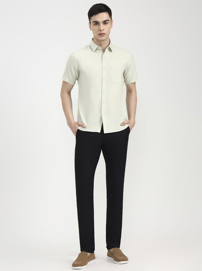 Pista Solid Slim Fit Casual Shirt | Greenfibre
