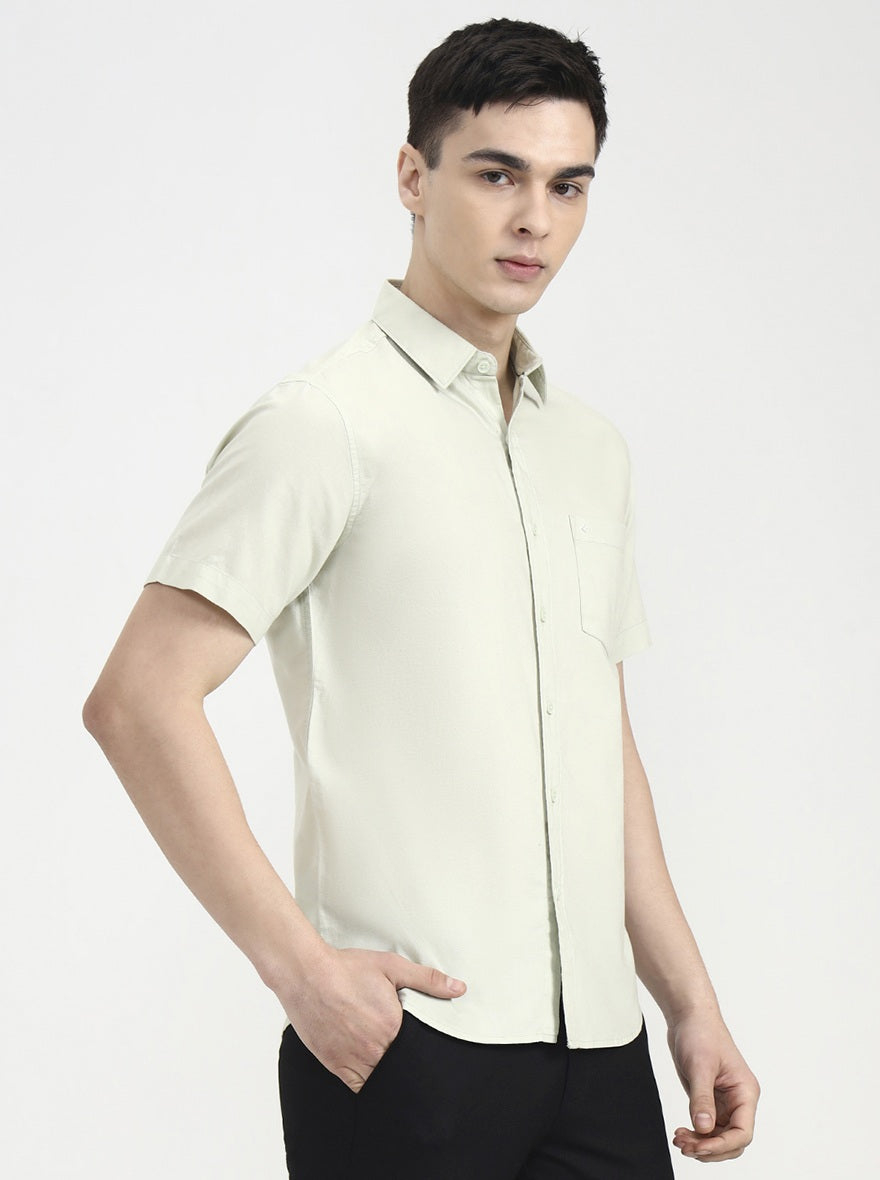 Pista Solid Slim Fit Casual Shirt | Greenfibre