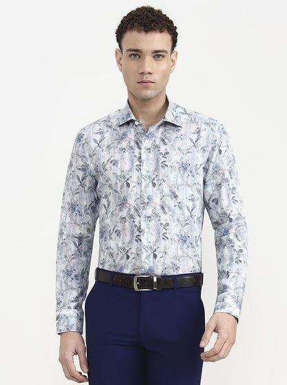 Multicolor Printed Slim Fit Formal Shirt | JadeBlue Super Luxe