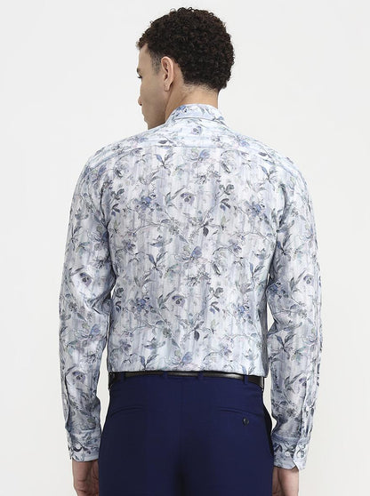 Multicolor Printed Slim Fit Formal Shirt | JadeBlue Super Luxe