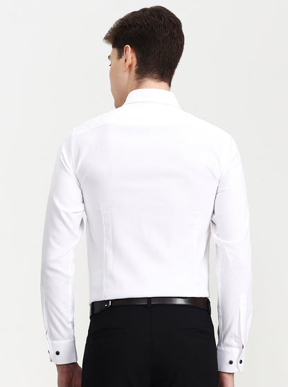 White Solid Slim Fit Party Wear Shirt | Wyre